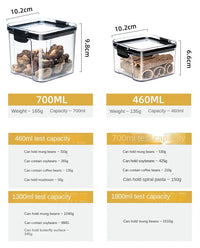 Frascos Herméticos para Cozinha — Conjunto de Potes em Plástico à Prova de Humidade