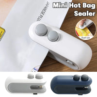Seladora de Sacos Elétrica Portátil 2 em 1 — Mini Máquina de Selar com Carregamento USB-C