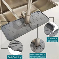 Tapete Absorvente para Torneira em Silicone — Proteção Anti-Salpicos para Cozinha e Casa de Banho