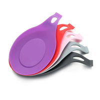 Suporte de Colher em Silicone — Tapete Resistente ao Calor para Utensílios de Cozinha